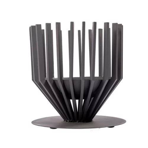 Une solution adaptée à l’extérieur：Brasero noir poudré Irving - Ø 44 x H 43 cm