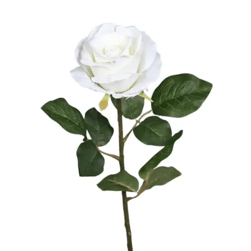Mon jardin：Rose artificielle blanche - 48 cm