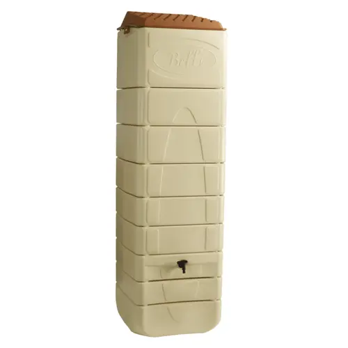 Pour équiper le jardin:Récupérateur à eau mural beige Bellijardin - 650 litres