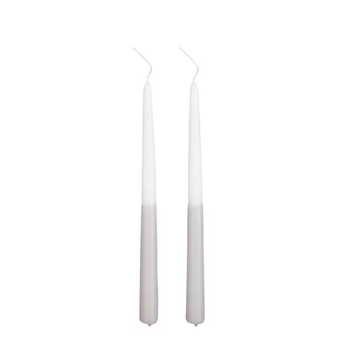 Un choix pratique pour le jardin:Bougie flambeau coloris gris en cire - 30 cm