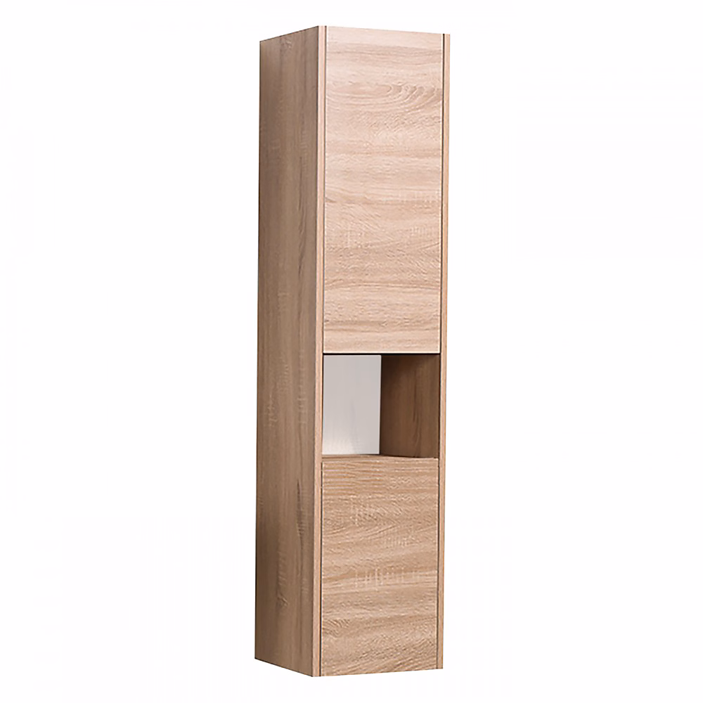 Colonne de rangement 2 portes VESNA / Décor Chêne blanchi – Réf. WAHTDAKAS6828535460