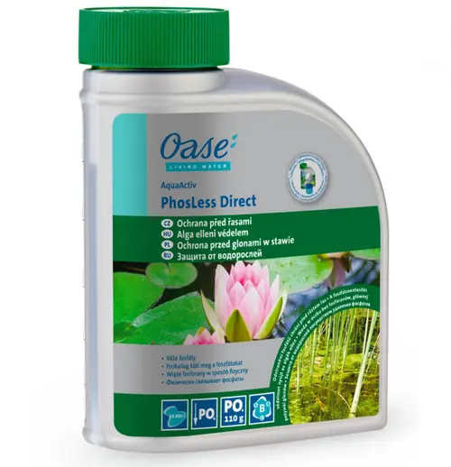Jardin adapté:Élimine le phosphate, capacité 500ml - OASE AquaActiv PhossLess direct