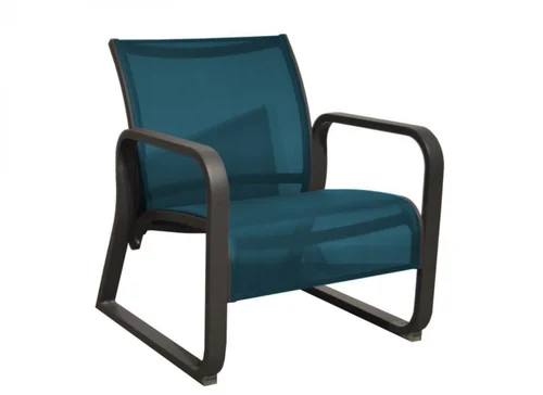 Pour vos besoins au jardin:Fauteuil lounge Quenza II graphité bleu en aluminium - PROLOISIRS