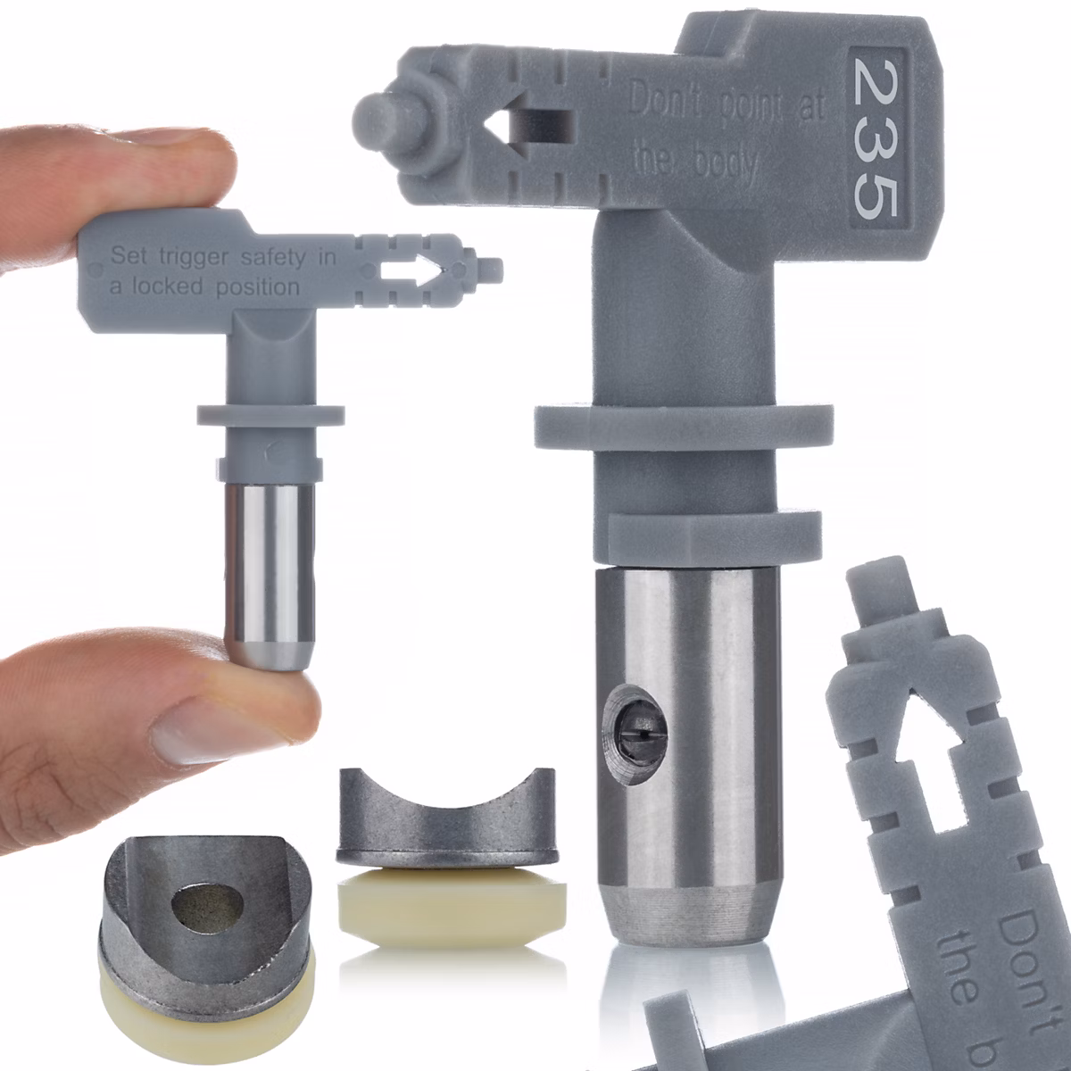 Buse de Pulvérisation Hi – Flow 235, Jet 10 cm, Haute Précision, Pour Enduits et Peintures Épaisses, Certifié CE