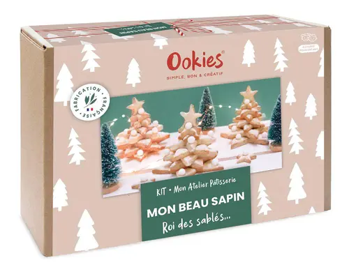 Pour organiser vos extérieurs：Coffret atelier pâtisserie Ookies Mon beau sapin roi des sablés