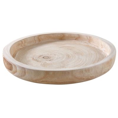 Plateau rond en paulownia (Diamètre 35 cm)