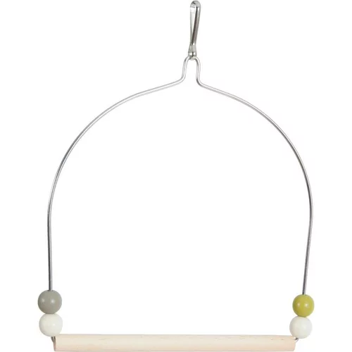 Choix nature：Balançoire pour les oiseaux exotiques en bois avec un cadre en fer coloris multicolore Zolux – 15,5 x 1 x 19,5 cm