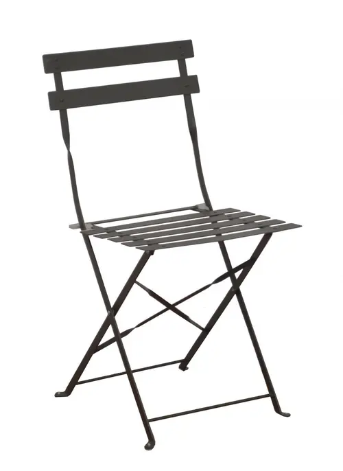 Loisirs au jardin：Chaise pliante métal, modèle Cuba, gris - PROLOISIRS