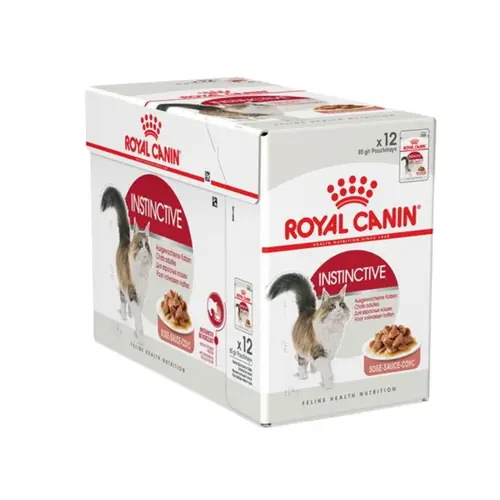 Pour tous les jours:Pâtées pour chat adulte émincés en sauce Royal Canin Instinctive - 12 x 85 g