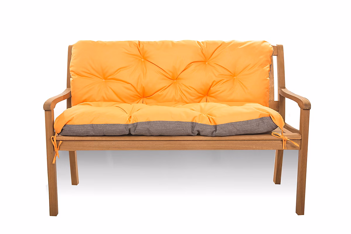 Coussin pour banc de jardin 120 × 60 × 50cm – coussin de banc de jardin Orange coussin de banc extérieur, coussin de balançoire