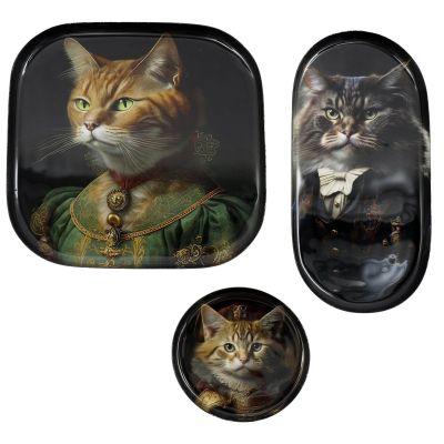 Set de 3 vide-poches en métal (Chats)