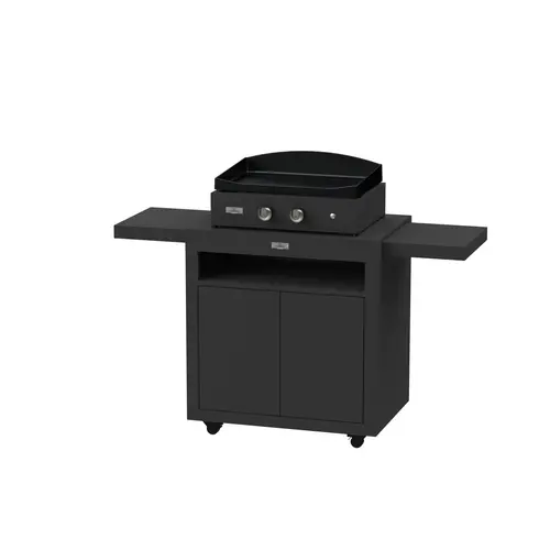 Une solution pratique pour l’extérieur：Plancha gaz Pure 260 noire Edition avec meuble Le Marquier - H 112 cm
