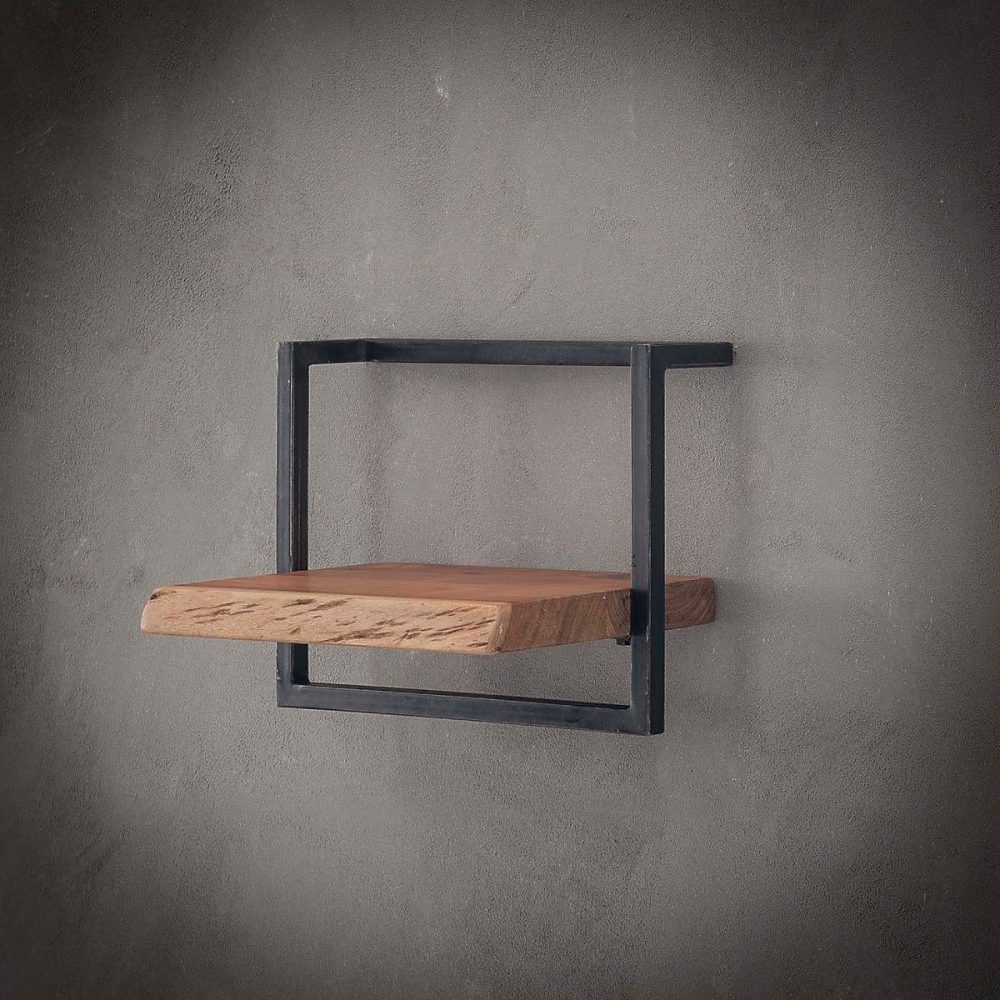 Etagère – Étagère murale en bois et métal 40cm ERNEST