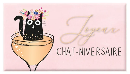 Sélection au jardin:Chocolat au lait bio " Joyeux Chat-niversaire " Art Grafik - 40 g