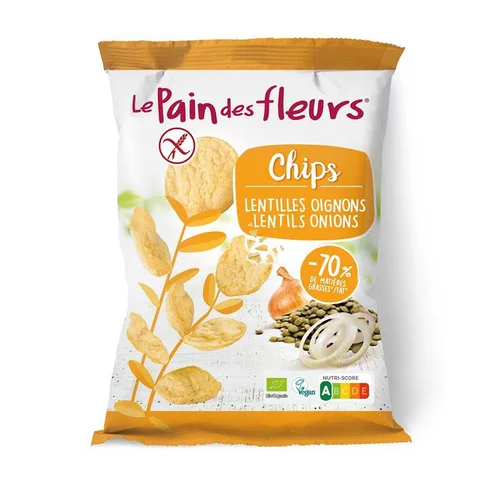 Sélection maison:Chips bio aux lentilles et oignons - 50 g