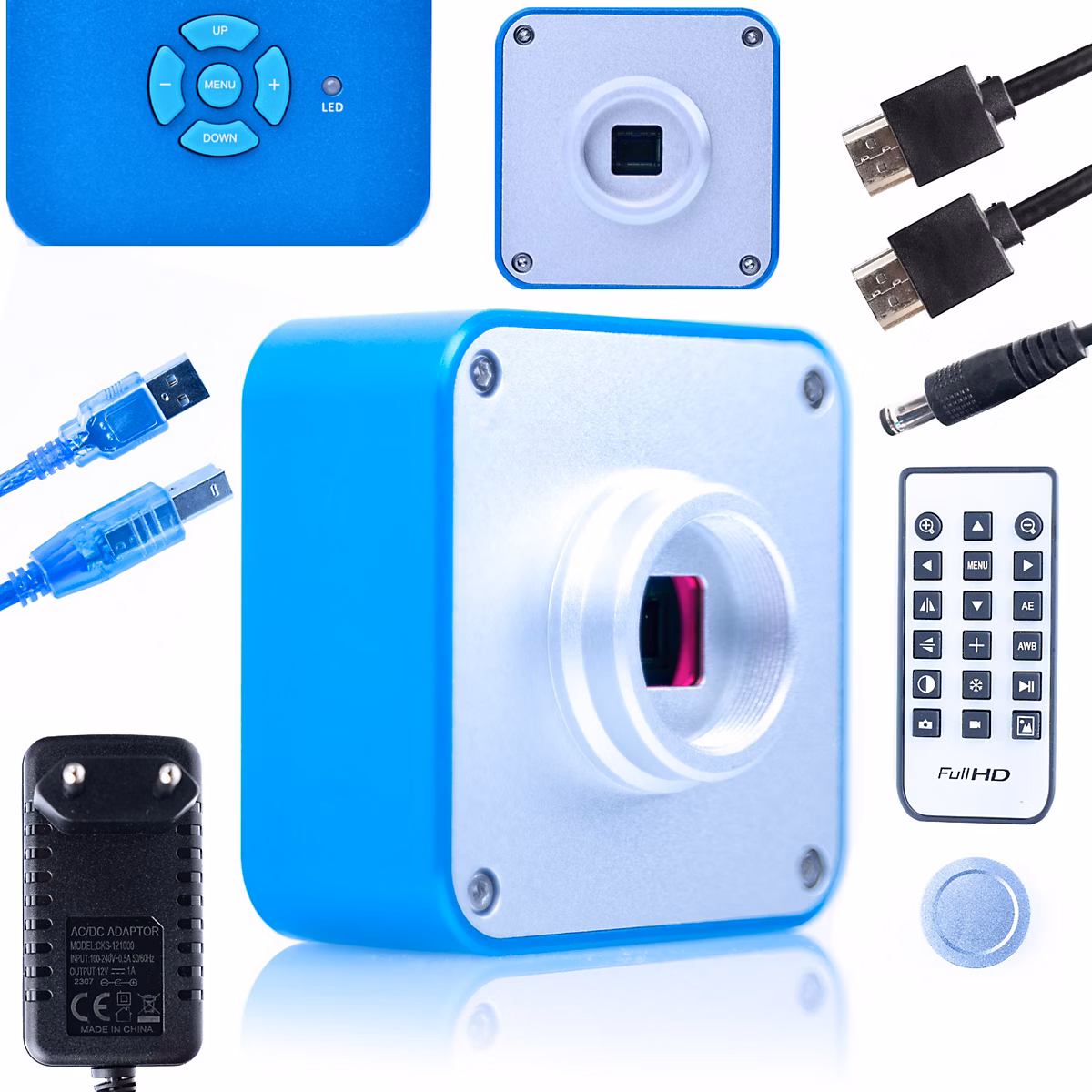 Caméra Microscope HDMI Hydra Pro KMHP-HDMI 16MP – Capteur Sony CMOS, Sortie 1080p 60FPS, C-Mount, Métal CNC
