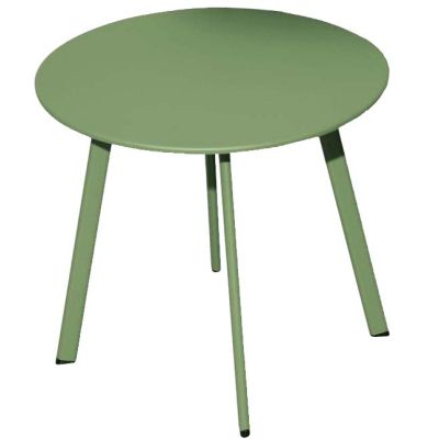 Table basse de jardin en acier Massai 40 cm (Amande)