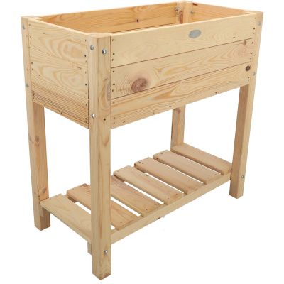 Carré potager en pin naturel sur pieds (Largeur 40 cm)