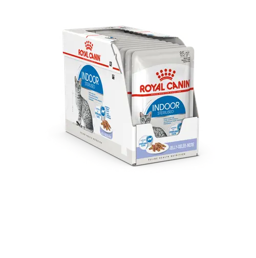 Un atout pour le jardin:Pâtée pour chat d’intérieur stérilisé en gelée Royal Canin - 12 x 85 g