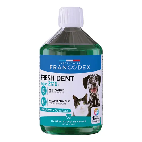 Jardin en extérieur:Solution dentaire rafraîchissante pour chien et chat Fresh Dent Francodex - 500 mL
