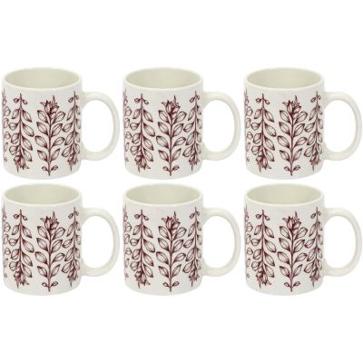 Mug en porcelaine Cottage 35 cl (Lot de 6) (Violet)