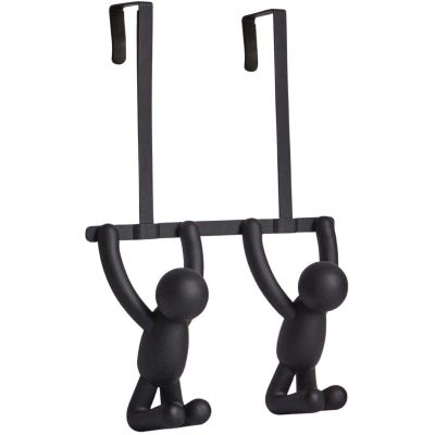 Patère double de porte Buddy (Noir)