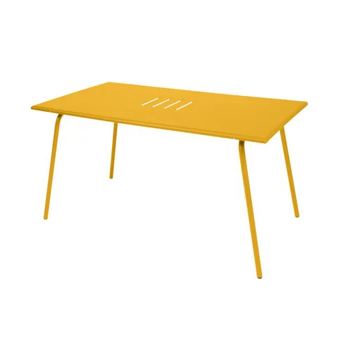 Pratique jardin:Table coloris jaune en acier Monceau Fermob- 146 x 80 x 74 cm