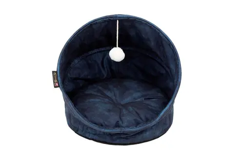 Essentiel maison：Grotte pour chat bleu Kensington Scruffs – Taille 44 x 44 x 48 cm