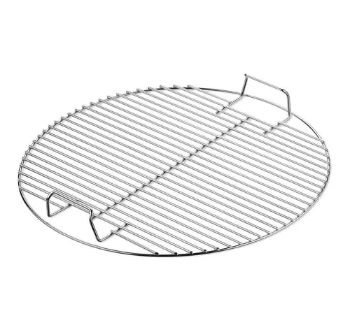 Jardin et maison：Grille de cuisson articulée pour barbecue coloris gris en acier chromé Weber - 57 cm
