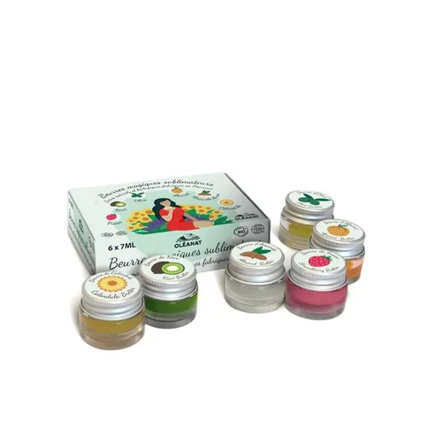 Pour compléter vos extérieurs:Étui cadeau de 6 beurres sublimateurs bio Oleanat - 6 pots