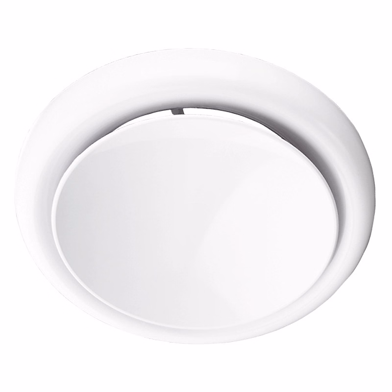 Bouche ventilation soufflage métal blanc à cône réglable VMBR BLAUBERG – Diamètre (mm) 125