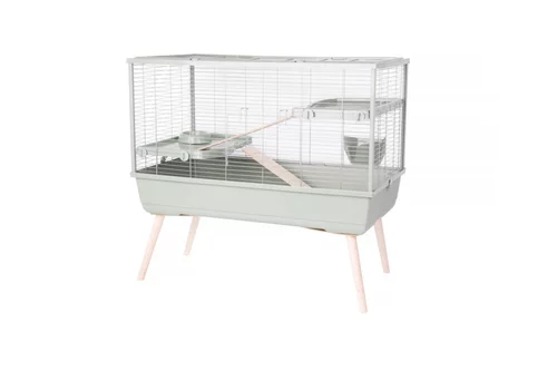 Idéal pour l’extérieur:Cage pour lapins coloris gris Neolife Zolux