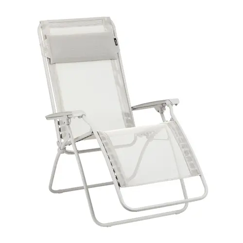 Idée extérieure:Fauteuil de relaxation de jardin relax R CLIP Batyline® coloris beige Lafuma - 68 x 88 x 115 cm