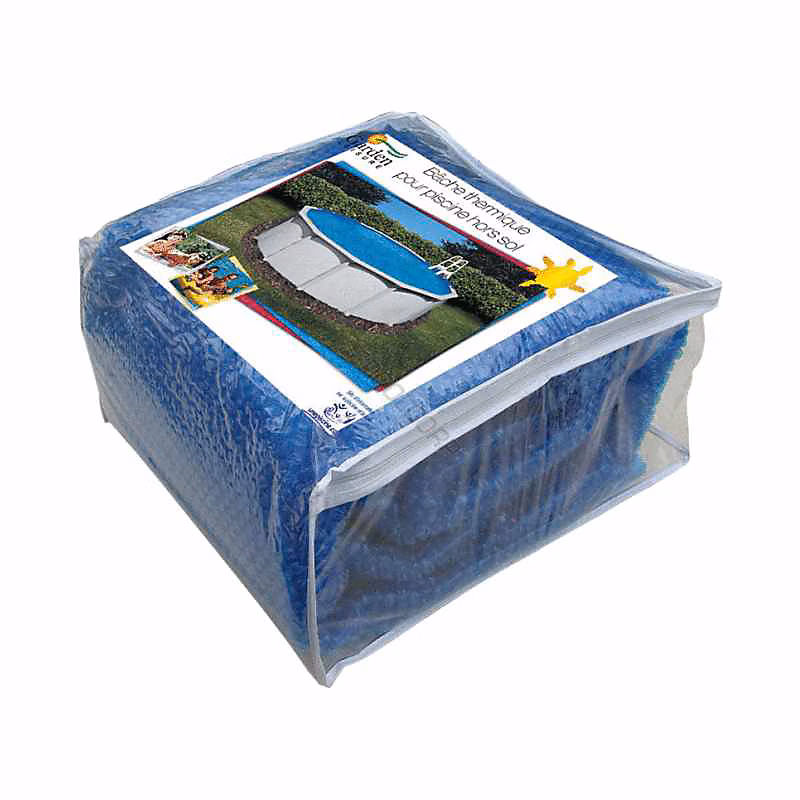 Bâche solaire à bulles Garden Leisure pour piscine hors-sol ronde Diamètre 5.48 m 180 microns bleu – Réf. HXDZYWAEG8631491216