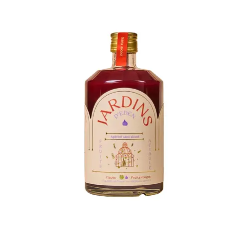 Une touche pratique à l’extérieur：Apéritif sans alcool bio à la figue et aux fruits rouges Jardins d’Éden - 70 cl