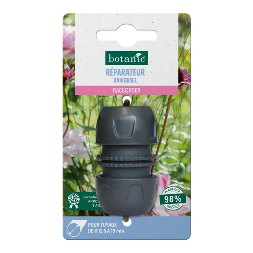 Pour faciliter la vie dehors：Réparateur universel botanic® pour tuyaux de Ø 12,5 à 19 mm