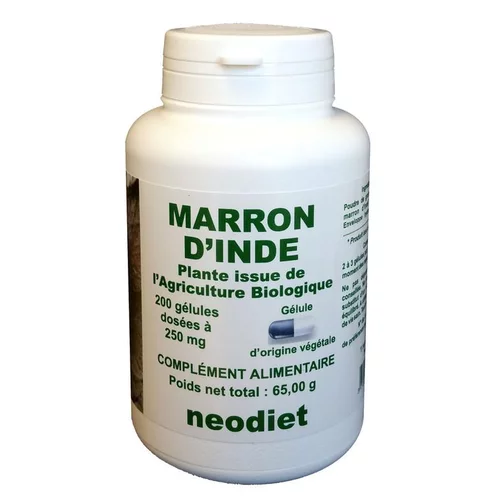 Vie dehors：Gélules de marron d’Inde bio en boite de 200 unités
