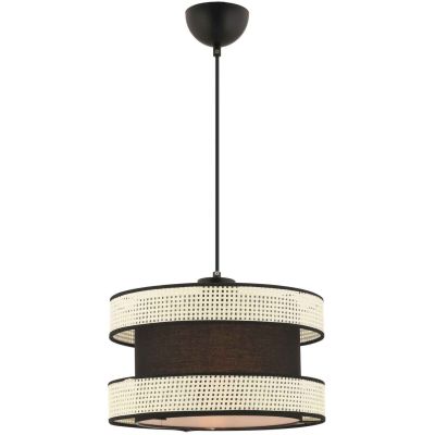 Suspension en coton et métal Halo (Blanc et noir)