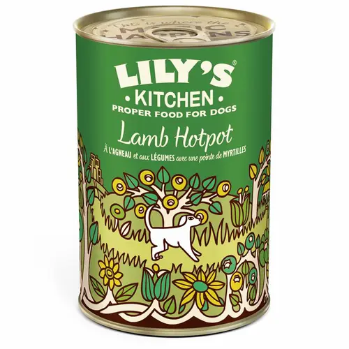 Maison et jardin:Aliment humide pour chien à l’agneau et aux légumes goût myrtilles Lily’s Kitchen - 400 g