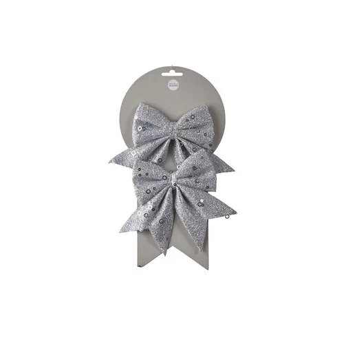 Style pour le jardin：Noeud coloris argent - 12 x 13 cm