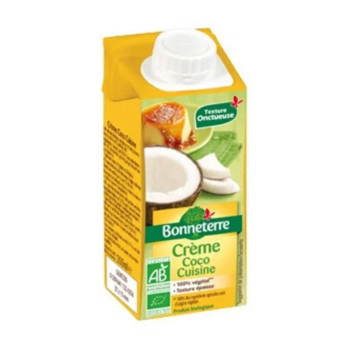 Pour vos moments en extérieur:Crème de coco pour la cuisine Bonneterre bio 200 ml