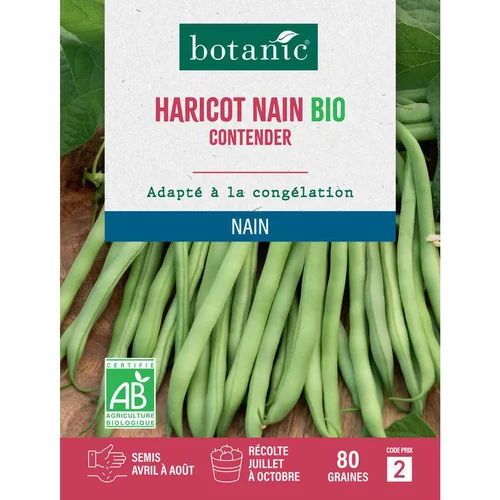 Confort dehors:Graines d'haricot nain contender bio botanic® - graines nain semer