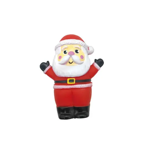 Sélection au jardin：Jouet de Noël pour chien Père Noël en vinyle coloris rouge Bubimex - 12 cm