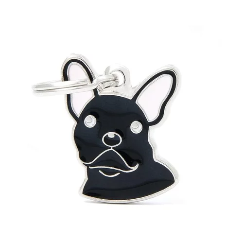 Une idée pratique pour l’extérieur：Médaille colors pour bulldog français noir en métal