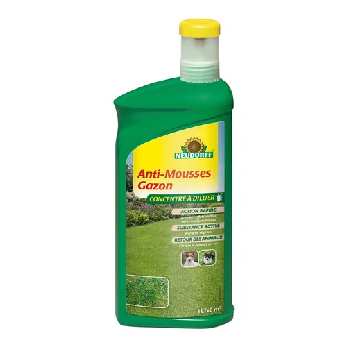 Idée extérieur：Anti mousse pour gazon, allées et terrasses Neudorff - 1 L