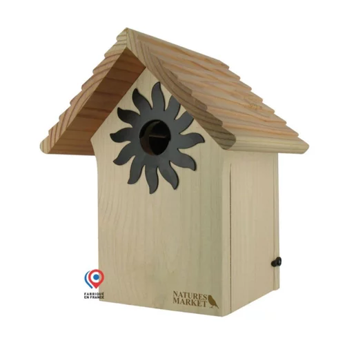Jardin actuel:Nichoir la couveuse pour mésanges charbonnières en bois 20 x 22 x 28cm