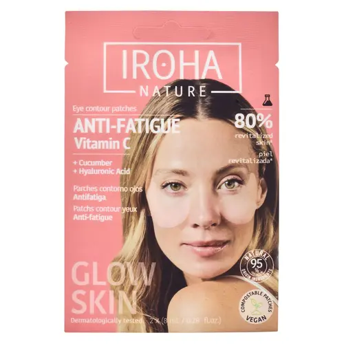 Pour votre extérieur:Patchs anti-fatigue pour les yeux à la vitamine C Iroha Nature - les 2 patchs
