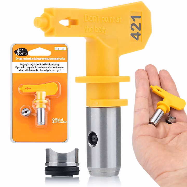 Buse de Pulvérisation Airless Ultra Spray 421 – Jet 20 cm | Haute Précision | Carbure Résistant | Pour Peintures Extérieures