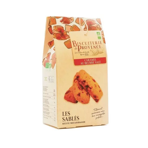 Extérieur accessoire:Sablés bio caramel au beurre salé Biscuiterie de Provence - 120 g