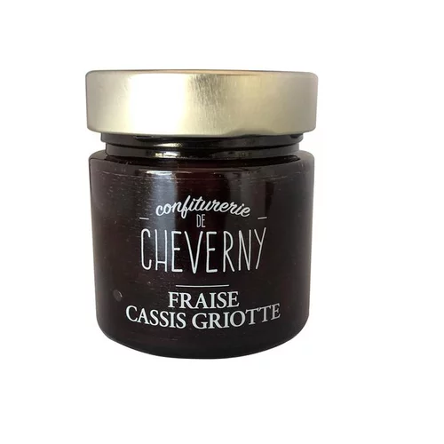 Facile jardin:Confiture extra fraise cassis griotte bio Cheverny confitures - 280 g